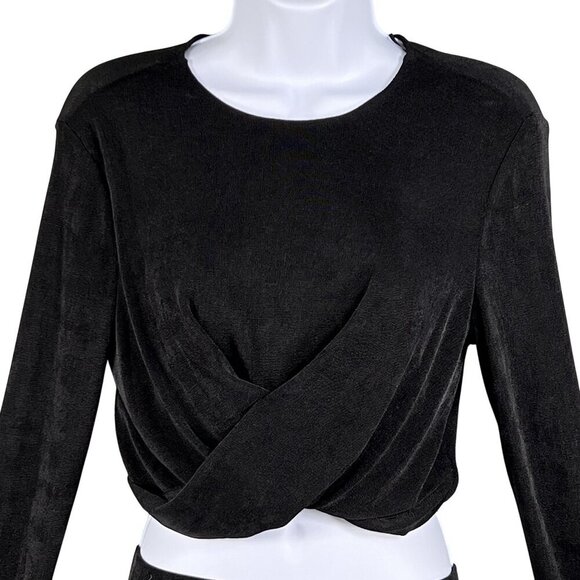 Sincerely Jules NWT Womens L Black Twist-Front Cropped Top Midi-Maxi Skirt Set - Picture 8 of 16